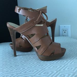 Camel brown heels